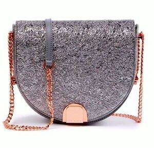 ❄️NEW❄️Ted Baker Flip Clasp Moon Leather Cross Body Bag